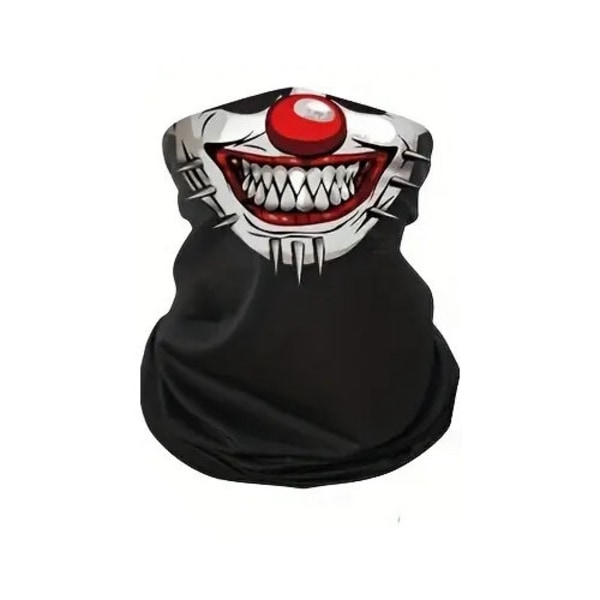 Clown - Scarf - Bandana - Halsduk - Skidmask MultiColor one size