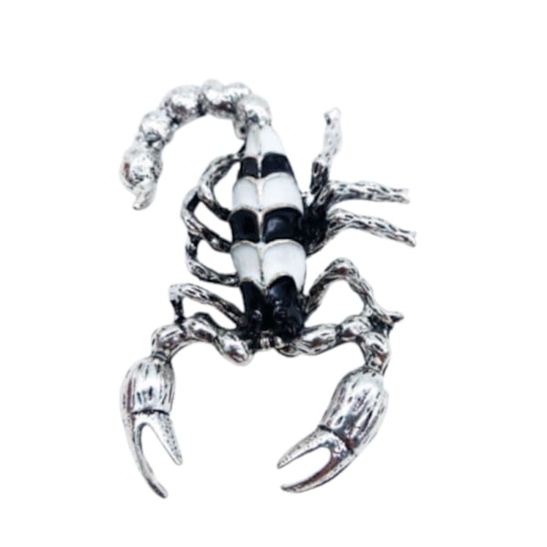 Brosch - Svart skorpion [Silver] Svart