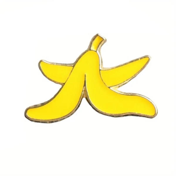 Brosch - Pin - Bananskal - Gul Gul