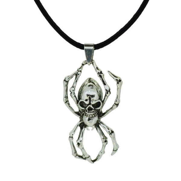 Halskjede - Skull edderkopp - 42cm halskjede Silver