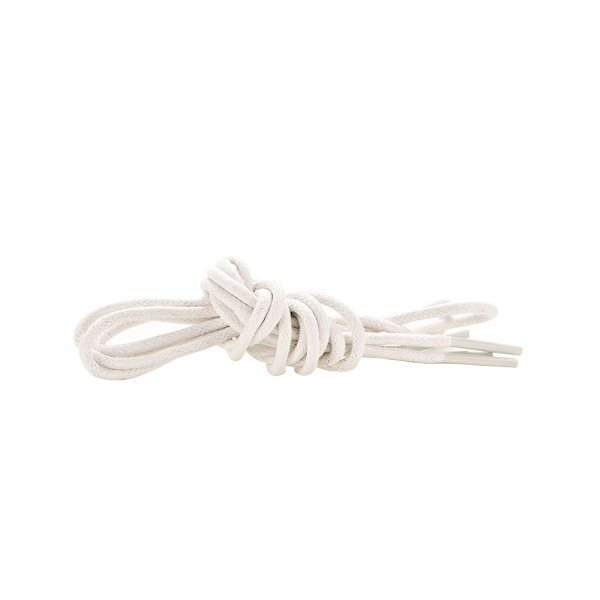 Kengännauhat - Valkoiset - Pyöreät vahatut [80 cm] White one size