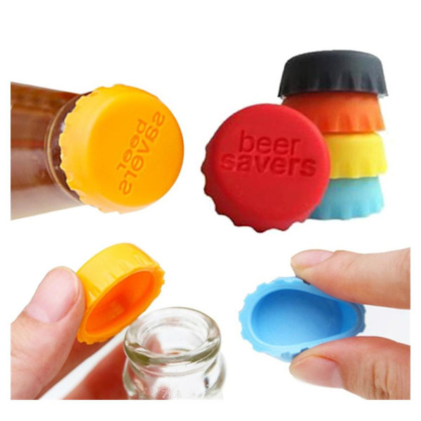 Silikonhetter | Flaskekork | 6-pakning Multicolor