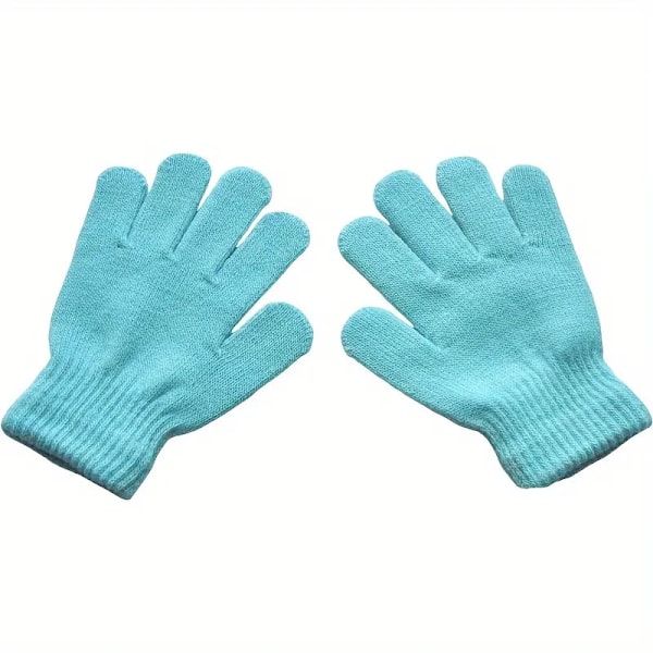Fingervotter for barn - Turkis Light blue one size
