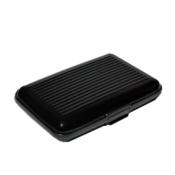 Rejsetaske med kortholder - Sort rillet - Pung Black