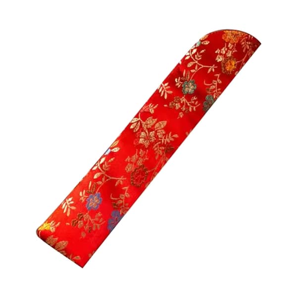 Viftetrekk med brodert mønster - Rød Red