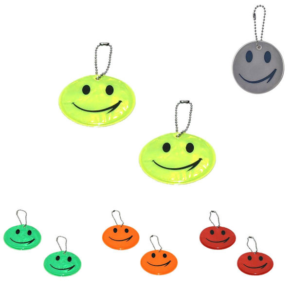 Refleks - Dobbeltpakke - Smiley - Flere farvevalg Red