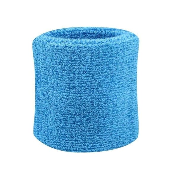 Svettband - Turkos - Vristband - Korta [8cm] - Singelpack Turkos one size