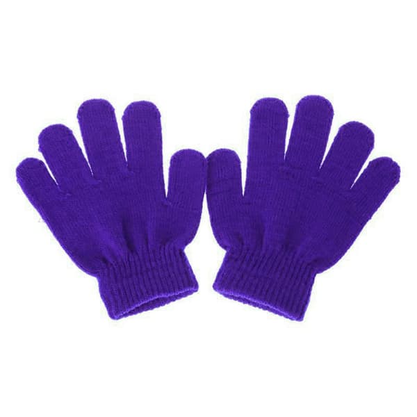 Fingerhansker for barn - Mørk lilla Dark purple one size