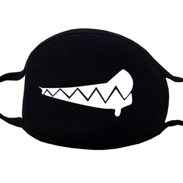 Ansiktsmask - Svart - Rabies - Maskerad Svart one size
