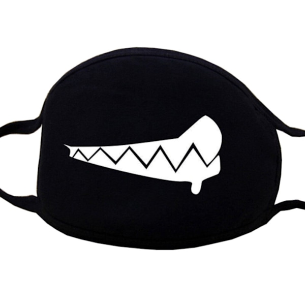 Kasvonaamio - Musta - Raivotauti - Naamiaiset Black one size