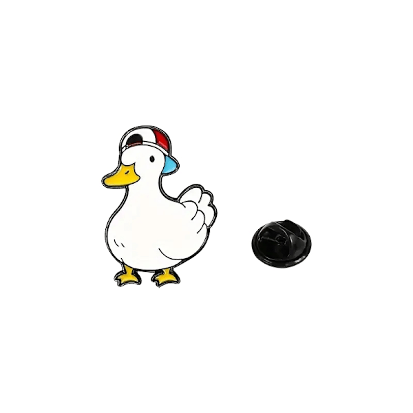 Brosch - Pin - Cool Duck White