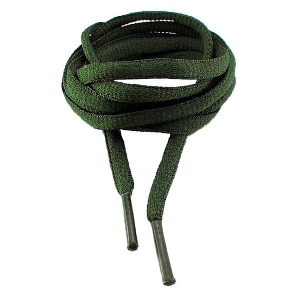Kengännauhat - Pyöreät - Soikeat [180 cm] - Sammaleenvihreä Dark green one size