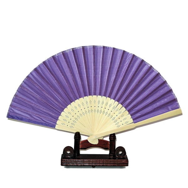 Ventilator - Ensfarvet lilla i chiffon med træbund Lavender