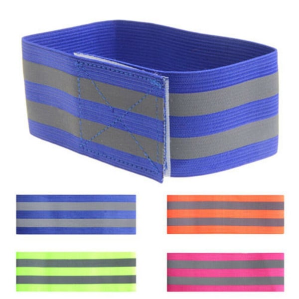 Reflekterende armbånd - Doble striper - Blå - Dobbel pakke Blue
