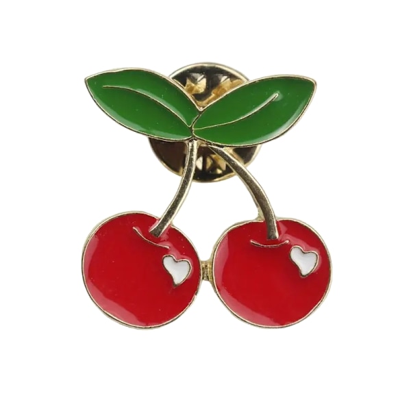 Brosch - Pin - Körsbär - Cherry fruit Röd