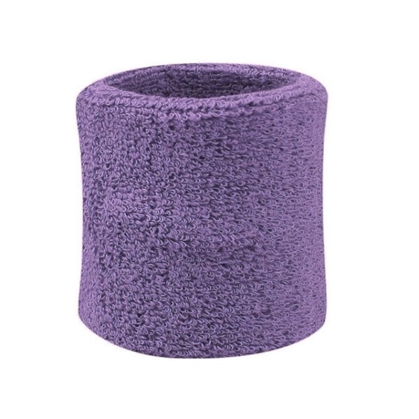 Svettband - Vristband - Korta [8cm] - Dubbelpack - Mörklila Dark purple one size