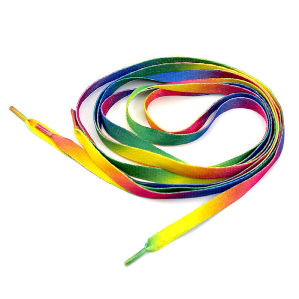 Snørebånd - Rainbow - Flade [110 cm] Multicolor one size