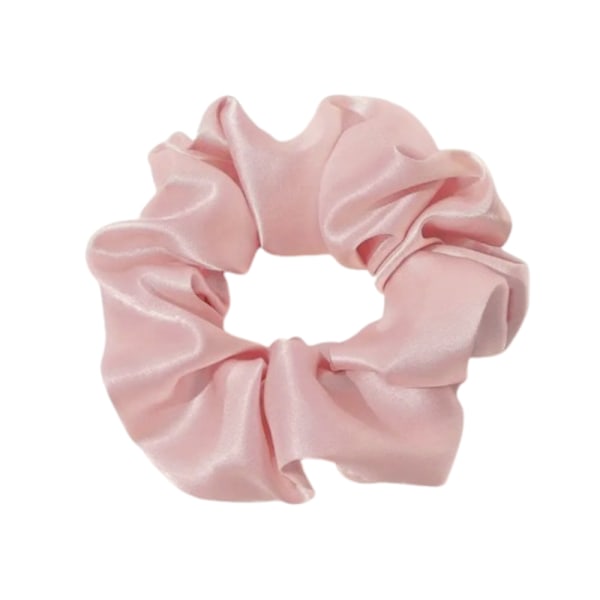 Hårsnodd - Scrunchie - Satin - 9cm - Ljusrosa Ljusrosa
