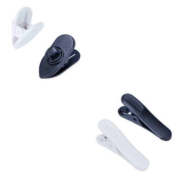 Hållare till hörlurssladd - hörlursklämma - 2 pack vit [Small] White 2 White (2S)