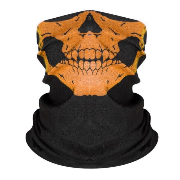 Dødningehovedmaske - Gul - Paintball - Halstørklæde - Bandana - Halsvarmer - Ski-maske Dark yellow one size