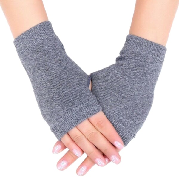 Neliönmuotoiset hanskat - Rannelämmitin [15cm] - Harmaa Grey one size