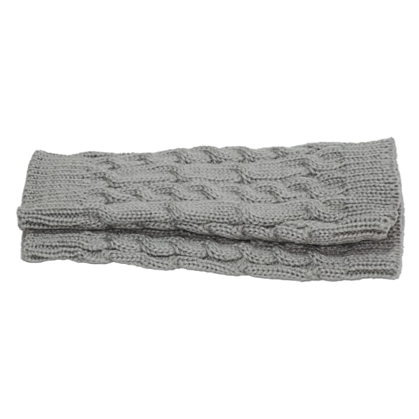 Armvarmere strikket, fingerløs og kort - Lys grå [20cm] - Håndtak Light grey