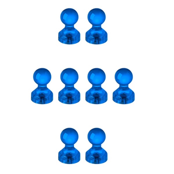 Køleskabsmagnet - Pushpin magnet - Akryl - 8stk - Blå Blue