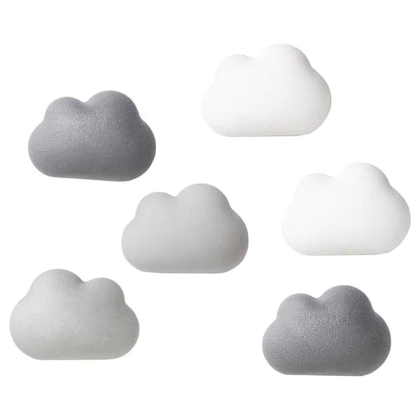 Jääkaappimagneetti - Pilvet - Monivärinen - 6 kpl Multicolor