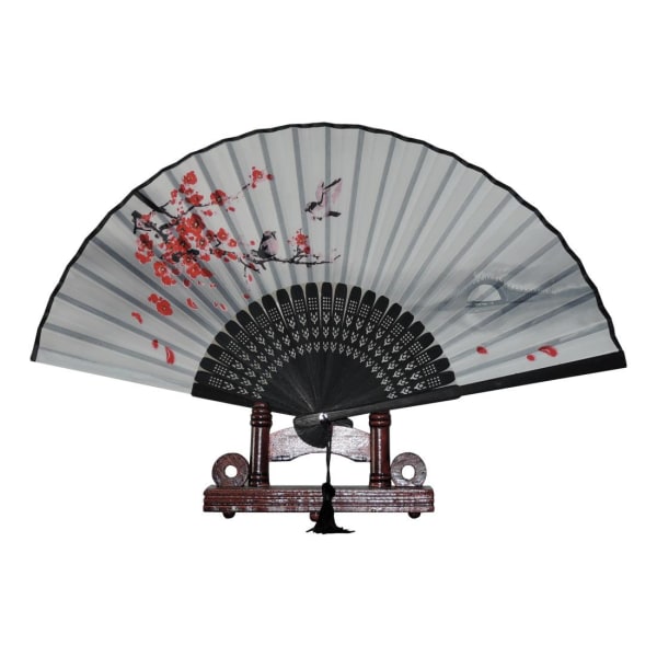 Fan - Orientalske vinde [M11] - Sakura Cherry Blossom Grey