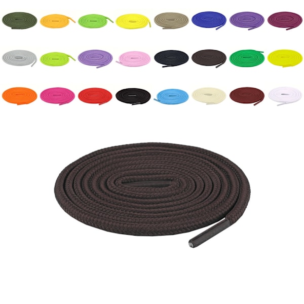 Kengännauhat lenkkareihin - Pyöreät [120 cm] - Useita värivaihtoehtoja Dark brown one size