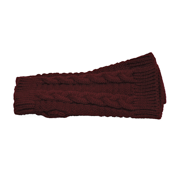 Armvärmare stickade, fingerlösa & korta - Vinröd [20cm] - Handledsvärmare Vin, röd