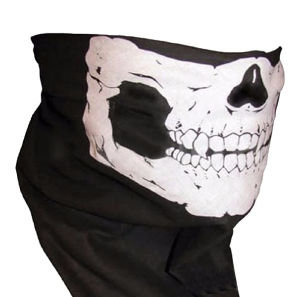 Hodeskallemaske - Paintball - Skjerf - Bandana - Skjerf - Skjerf - Skimaske White one size