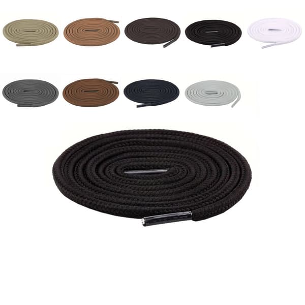 Snørebånd - Runde [160 cm] - Flere farvevalg Black one size