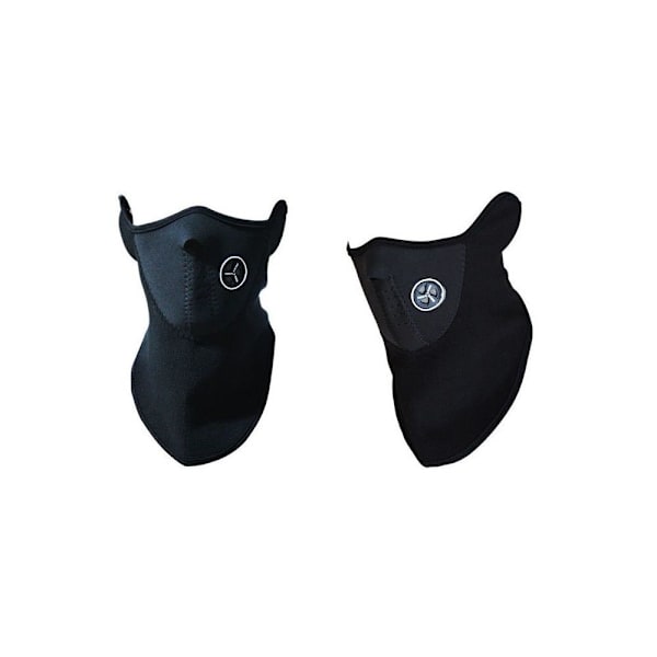 Dobbeltpakke - Cykelmaske - Skimaske - Ansigtsmaske - MC-maske Black one size