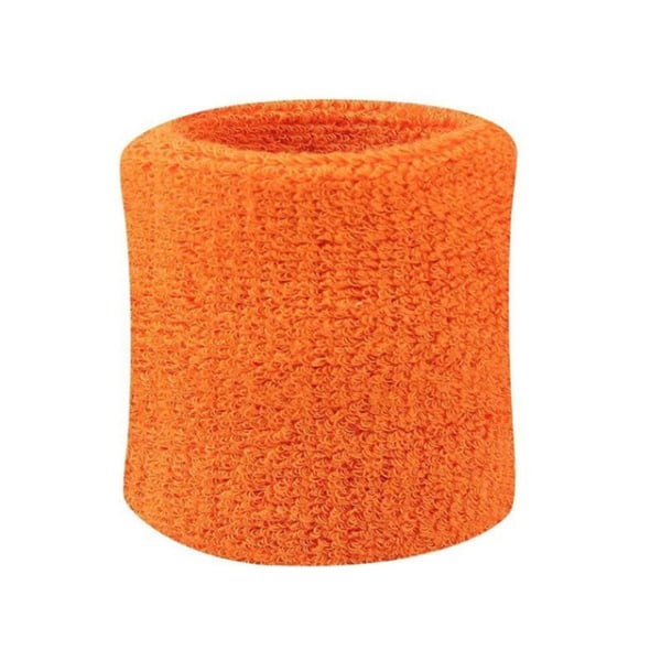 Svettband - Vristband - Korta [8cm] - Dubbelpack - Orange Orange one size
