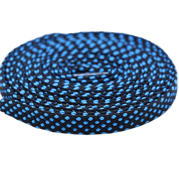 Skolisser - Rutemønster - Flettet - Flat [100 cm] - Blå Blue one size