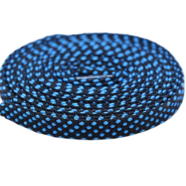 Snørebånd - Ternet Mønster - Flettet - Flade [100 cm] - Blå Blue one size