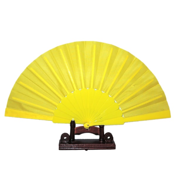 Ventilator - Ensfarvet gul med plastfod Yellow