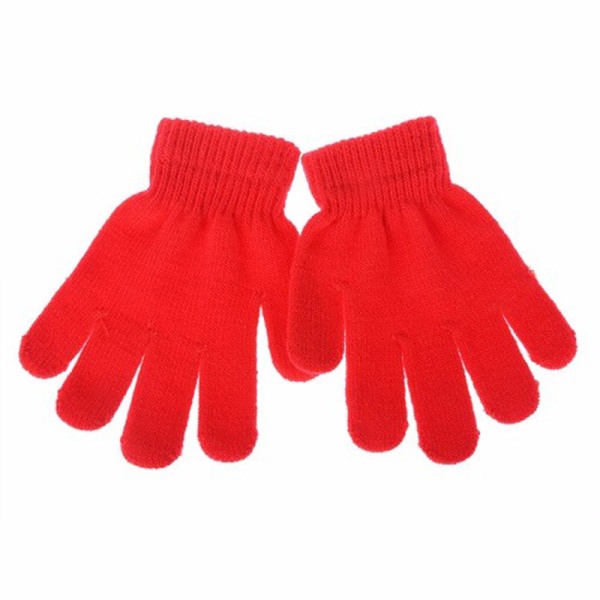 Fingervotter for barn - Rød Red one size
