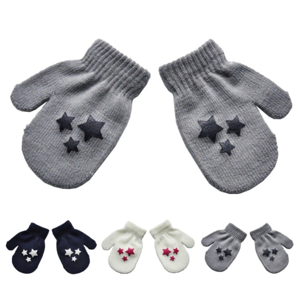 Vanter med stjerner til baby/tumling - Mørkeblå Dark blue one size