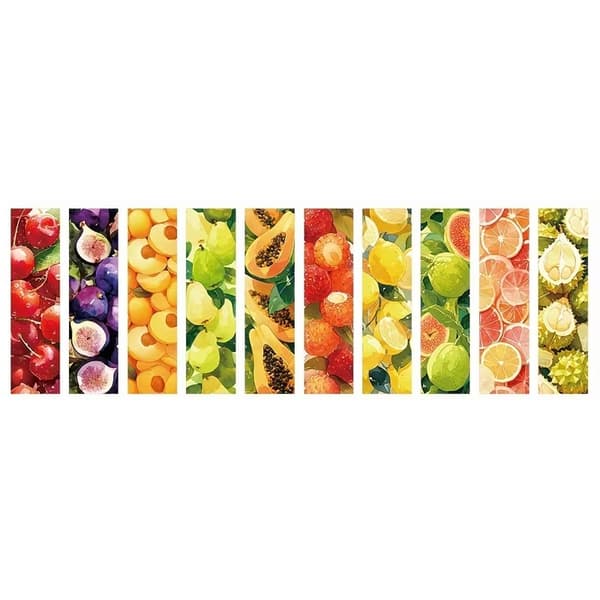 Bogmærker | Frugt og bær | 10-pak Green Mix 1