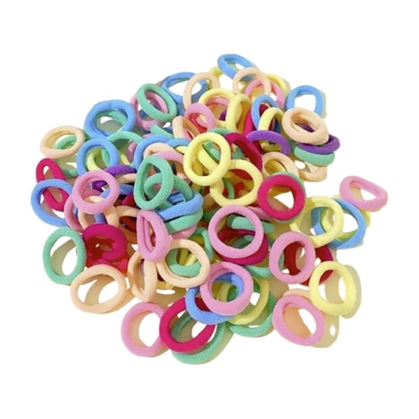 Elastiske hårbånd - Hårbånd - 100 stk - 25 mm - Flerfarvede klare farver Multicolor