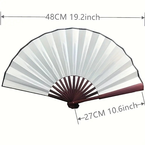 Solfjäder - Enfärgad - Stor 27cm - Röd Röd