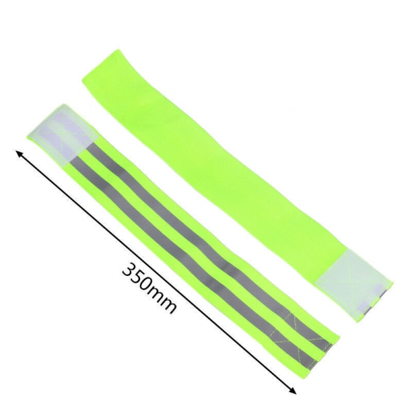 Reflexarmband - Dubbla ränder Grön gul