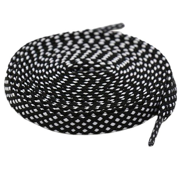 Kengännauhat - Ruutukuvio - Punottu - Ruutukuvio - Litteät [100 cm] - Useita värivaihtoehtoja Black one size