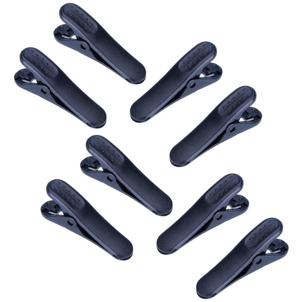 Hållare till hörlurssladd - hörlursklämma - 8-pack - Svart [Large] Svart