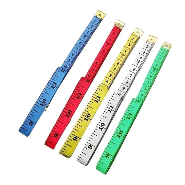 Mjukt måttband för tyg - 150cm - 60 tum - v2 - Röd Röd