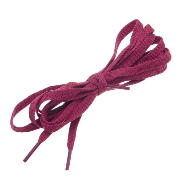 Snørebånd - Lilla Pink Hindbær - Flade [120 cm] Raspberry one size