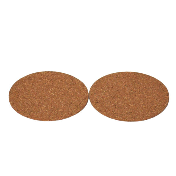 Dryckesunderlägg i kork - 9cm - 2-pack Brun