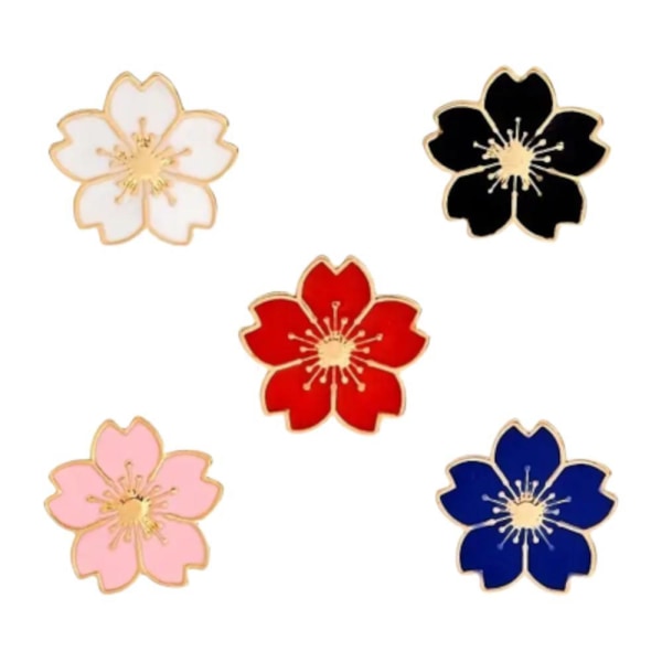 Broche - Blomst - Sort Black